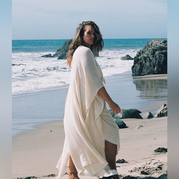 Jen’s Pirate Booty Sorrento Caftan in Natural, One Size - Picture 4 of 13